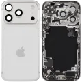 Back Housing W/ Charging Port Flex & Small Parts For iPhone 17 Pro (EU / Global Version) (Used OEM Pull: Grade C) (Silver)
