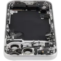 Back Housing W/ Charging Port Flex & Small Parts For iPhone 17 Pro (EU / Global Version) (Used OEM Pull: Grade C) (Silver)
