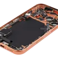 Back Housing W/ Charging Port Flex & Small Parts For iPhone 17 Pro (EU / Global Version) (Used OEM Pull: Grade C) (Cosmic Orange)