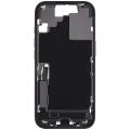 Mid-Frame Housing W/ Charging Port Flex & Small Parts For iPhone 17 (US Version) (Used OEM Pull: Grade B) (Black)