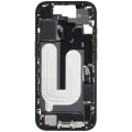 Mid-Frame Housing W/ Charging Port Flex & Small Parts For iPhone 17 (US Version) (Used OEM Pull: Grade B) (Black)