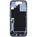 Mid-Frame Housing W/ Charging Port Flex & Small Parts For iPhone 17 (US Version) (Used OEM Pull: Grade B) (Mist Blue)