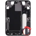 Mid-Frame Housing W/ Charging Port Flex & Small Parts For iPhone 17 (US Version) (Used OEM Pull: Grade C) (Black)