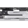 Mid-Frame Housing W/ Charging Port Flex & Small Parts For iPhone 17 (US Version) (Used OEM Pull: Grade C) (White)