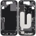 Середня рамка зі шлейфом зарядки й дрібними деталями для iPhone 17 (EU / Global Version) (Used OEM Pull: Grade B) (чорний)