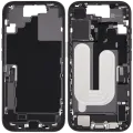 Mid-Frame Housing W/ Charging Port Flex & Small Parts For iPhone 17 (EU / Global Version) (Used OEM Pull: Grade C) (Black)