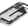 Mid-Frame Housing W/ Charging Port Flex & Small Parts For iPhone 17 (EU / Global Version) (Used OEM Pull: Grade C) (White)