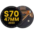 OLED Assembly Without Frame For Garmin Approach S70 (47mm) (2023) (Premium) (Black)
