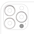 Back Camera Bezel Ring Only For iPhone 13 Pro / 13 Pro Max (3 Piece Set) (Silver) (10 Pack)