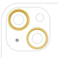 Back Camera Bezel Ring Only For iPhone 14 / 14 Plus (2 Piece Set) (Yellow)