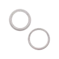 Back Camera Bezel Ring Only For iPhone 14 / 14 Plus (2 Piece Set) (Starlight) (10 Pack)