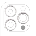 Back Camera Bezel Ring Only For iPhone 14 Pro / 14 Pro Max (3 Piece Set) (Silver) (10 Pack)