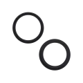 Back Camera Bezel Ring Only For iPhone 15 / 15 Plus (2 Piece Set) (Black) (10 Pack)