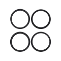 Back Camera Bezel Ring Only For iPhone 16 / 16 Plus (2 Piece Set) (Black) (10 Pack)