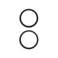 Back Camera Bezel Ring Only For iPhone 16 / 16 Plus (2 Piece Set) (Black) (10 Pack)