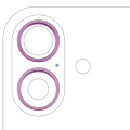 Back Camera Bezel Ring Only For iPhone 16 / 16 Plus (2 Piece Set) (Pink) (10 Pack)