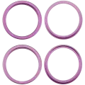 Back Camera Bezel Ring Only For iPhone 16 / 16 Plus (2 Piece Set) (Pink) (10 Pack)