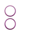 Back Camera Bezel Ring Only For iPhone 16 / 16 Plus (2 Piece Set) (Pink) (10 Pack)