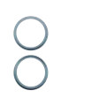 Back Camera Bezel Ring Only For iPhone 16 / 16 Plus (2 Piece Set) (Teal) (10 Pack)
