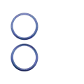 Back Camera Bezel Ring Only For iPhone 16 / 16 Plus (2 Piece Set) (Ultramarine) (10 Pack)