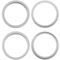 Back Camera Bezel Ring Only For iPhone 16 / 16 Plus (2 Piece Set) (White) (10 Pack)