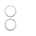 Back Camera Bezel Ring Only For iPhone 16 / 16 Plus (2 Piece Set) (White) (10 Pack)