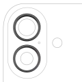 Back Camera Bezel Ring Only For iPhone 17 (2 Piece Set) (Black) (10 Pack)