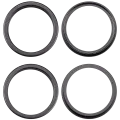 Back Camera Bezel Ring Only For iPhone 17 (2 Piece Set) (Black) (10 Pack)