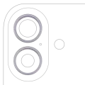 Back Camera Bezel Ring Only For iPhone 17 (2 Piece Set) (Lavender) (10 Pack)