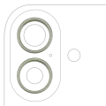 Back Camera Bezel Ring Only For iPhone 17 (2 Piece Set) (Sage) (10 Pack)