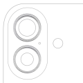 Back Camera Bezel Ring Only For iPhone 17 (2 Piece Set) (White) (10 Pack)