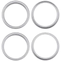Back Camera Bezel Ring Only For iPhone 17 (2 Piece Set) (White) (10 Pack)