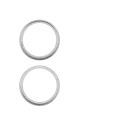 Back Camera Bezel Ring Only For iPhone 17 (2 Piece Set) (White) (10 Pack)