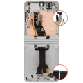 Inner OLED Assembly With Frame Compatible For Samsung Galaxy Z Flip 7 FE 5G (F761) (US & International) (Refurbished) (Silver Shadow)