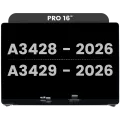 Complete LCD Display Assembly For MacBook Pro 16" A3428 / A3429 (2026) (Used OEM Pull: Grade A) (Space Black)