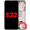 OLED Assembly With Frame For Samsung Galaxy S22 5G (US & International) (Aftermarket Plus) (Pink Gold)