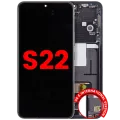 OLED Assembly With Frame For Samsung Galaxy S22 5G (US & International) (Aftermarket Plus) (120HZ) (Phantom Black)