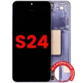 OLED Assembly With Frame For Samsung Galaxy S24 5G (US & International Version) (Aftermarket Plus) (120HZ) (Cobalt Violet)
