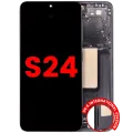 OLED Assembly With Frame For Samsung Galaxy S24 5G (US & International Version) (Aftermarket Plus) (120HZ) (Onyx Black)