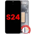 OLED Assembly With Frame For Samsung Galaxy S24 5G (US & International Version) (Aftermarket Plus) (120HZ) (Sapphire Blue)