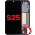 OLED Assembly With Frame For Samsung Galaxy S25 5G (US & International) (Aftermarket Plus) (120HZ) (Blue Black)