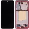 OLED Assembly With Frame For Samsung Galaxy S25 5G (US & International) (Aftermarket Plus) (120HZ) (Coral Red)