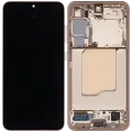 OLED Assembly With Frame For Samsung Galaxy S25 5G (US & International) (Aftermarket Plus) (120HZ) (Pink Gold)