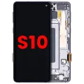 OLED Assembly With Frame For Samsung Galaxy S10 (Aftermarket Plus) (Prism / Ceramic Black)