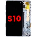 OLED Assembly With Frame For Samsung Galaxy S10 (Aftermarket Plus) (Prism Blue)