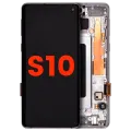 OLED Assembly With Frame For Samsung Galaxy S10 (Aftermarket Plus) (Prism White)