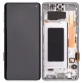 OLED Assembly With Frame For Samsung Galaxy S10 (Aftermarket Plus) (Prism White)