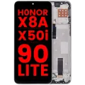 LCD Assembly With Frame For Honor X8A / X50i / 90 Lite (Aftermarket Plus) (Titanium Silver)