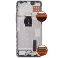LCD Assembly With Frame For Honor X8A / X50i / 90 Lite (Aftermarket Plus) (Titanium Silver)