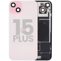 Заднє скло з магнітом MagSafe, NFC і шлейфом спалаху для iPhone 15 Plus (Used OEM Pull: Grade B) (рожевий)